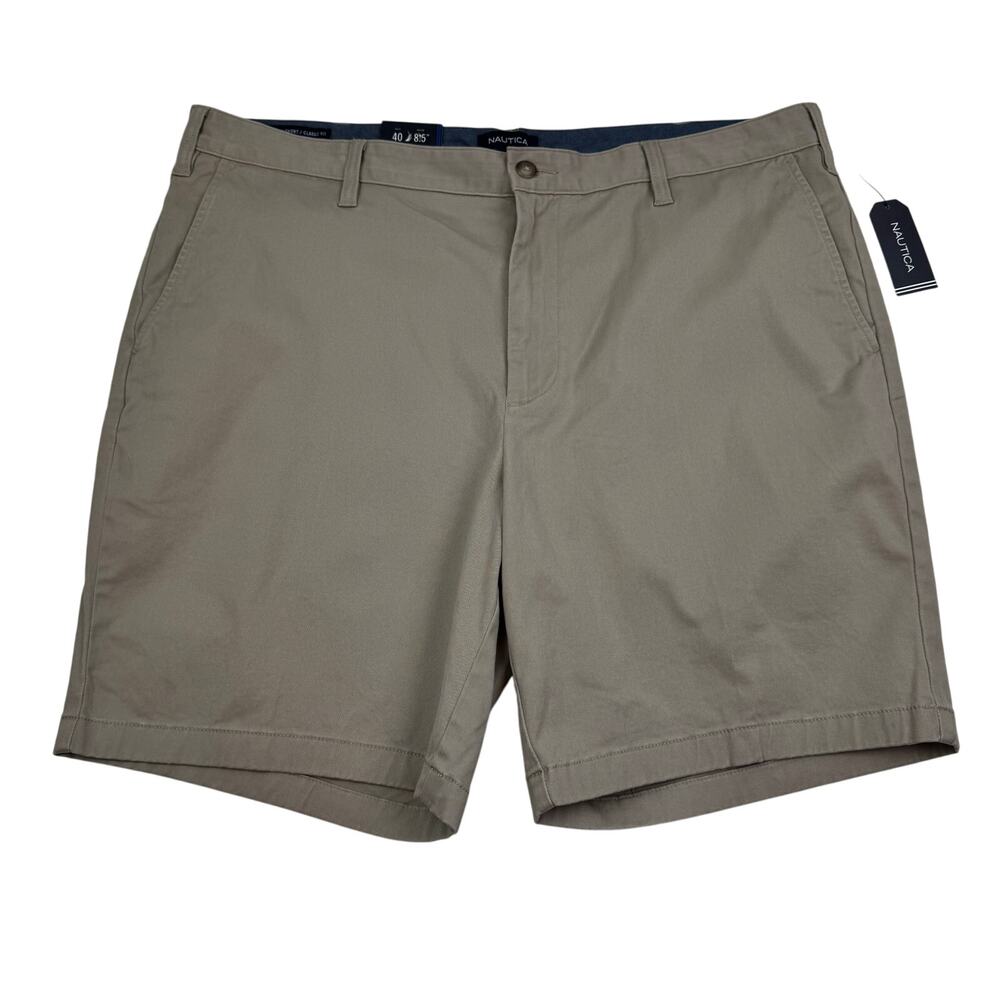 Nautica The Deck Classic Stretch Fit Flat Front Shorts Men's Size 40
